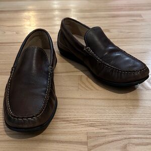 Men's Brown Leather Slip-On Loafers